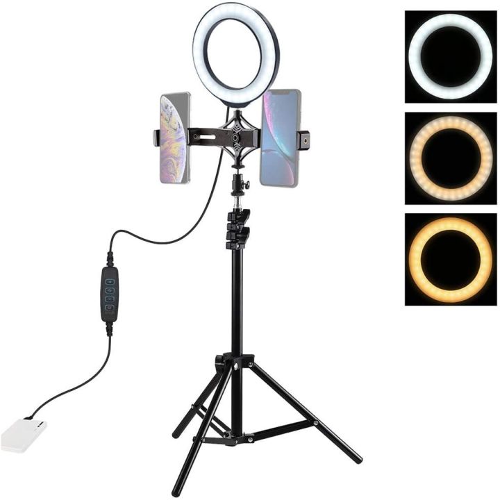 16cm-ring-6-inch-light-with-110cm-tripod-stand-led-light-ring-with-phone-tripod-stand-holder-3-lighting-modes-desktop-camera-ring-for-photography-youtube