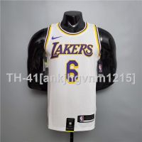 ✑✸☸ Bola keranjang jersi james 6 lakers kolar bulat putih 6 NBA