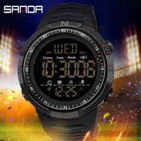 ไฟ Led ทหารทหาร Jam Tangan Sport กันน้ำ6014นาฬิกาผู้ชายแบบดิจิตอล50เมตรนาฬิกาอิเล็กทรอนิกส์นาฬิกาข้อมือจับเวลา