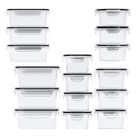 16Piece Airtight Food Storage Containers with Lids (16 Containers and 16 Lids) Plastic Meal Prep Containers