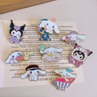 【CC】 Kawaii Brooches Anime Pins Kuromi Cinnamoroll Metal Badges Pochacco Custom Pin Clothing