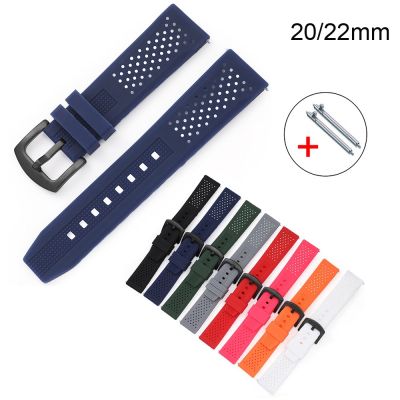 Breathable Silicone Watch Band Quick Release Rubber Watchband 20mm 22mm Watch Strap Replacement Wrist Bracelet