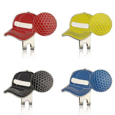 1 pcs Hat Design Golf Marker w Golf Hat Clips 4 colors Mark Golf Ball Position for Golf Putter Drop Ship Towels