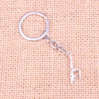 20pcs 30*11mm gymnastics gymnast sporter Pendants DIY Men Car Key Chain Ring Holder Keyring Souvenir Jewelry Gift