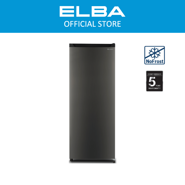 ELBA 220L Upright Freezer EUFN2288FF(BS) No Frost Technology, 5 Level of Compartment (220L
