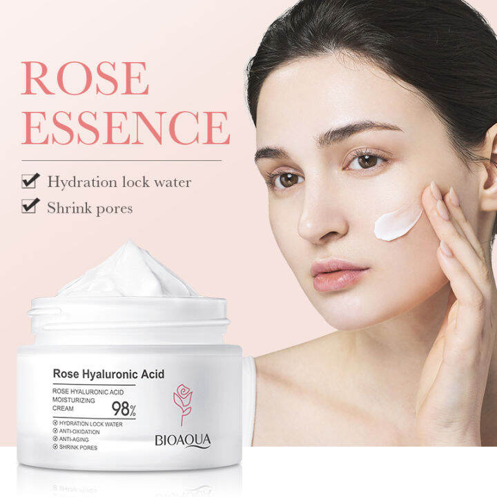 BIOAQUA Rose Hyaluronic Acid Moisturizing Cream Nourishing Hydrating ...