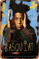 Jean-Michel Basquiat The Radiant โปสเตอร์ภาพยนตร์ภาพวาดรูปกระป๋องเด็กป้ายดีบุกป้ายโลหะวินเทจโปสเตอร์โลหะ Hiasan Dinding Rumah,หลายสี,8in X 12in