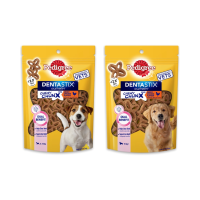 PEDIGREE Dentastix Chewy Chunx treats ชิววี ชังค์ ขนมสำหรับขัดฟันในรูปแบบชิ้นพอดีคำสำหรับน้องหมา ขนาด 68 กรัม