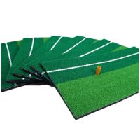 1set 30cm x 60cm Golf Practice Mat with 1 54mm Golf Rubber Tee Training Hitting Pad Grassroots Green Golf Backyard Putting Green