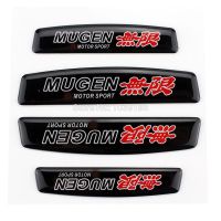 แถบอุปกรณ์ปกป้องป้องกันขอบประตูแต่งรถ4ชิ้นป้องกันการชนกันป้องกันรอยขีดข่วนขอบประตูสำหรับกีฬา Mugen Motor