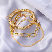 KISSWIFE Korea Fashion Vintage Charm Multilayer celet Set DIY Women Simple Geometric OT Buckle All-match Chain celet Gelang Tangan Jewelry