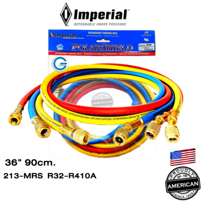 Imperial  Charging  Hose สายชาร์จน้ำยา รุ่น213MRS " 90cm.R32,R410A สาย3เส้น  Made in USA