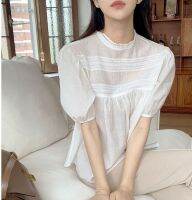 ✕ Stylish French Fashion Lace Middle Sleeve Shirt 43648