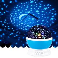 360 Degree Rotating Gift Lamp Colorful LED Galaxy Moon  Star Sky Night Light Projector for Kids SONG MAN Room Decor Atmosphere Night Lights