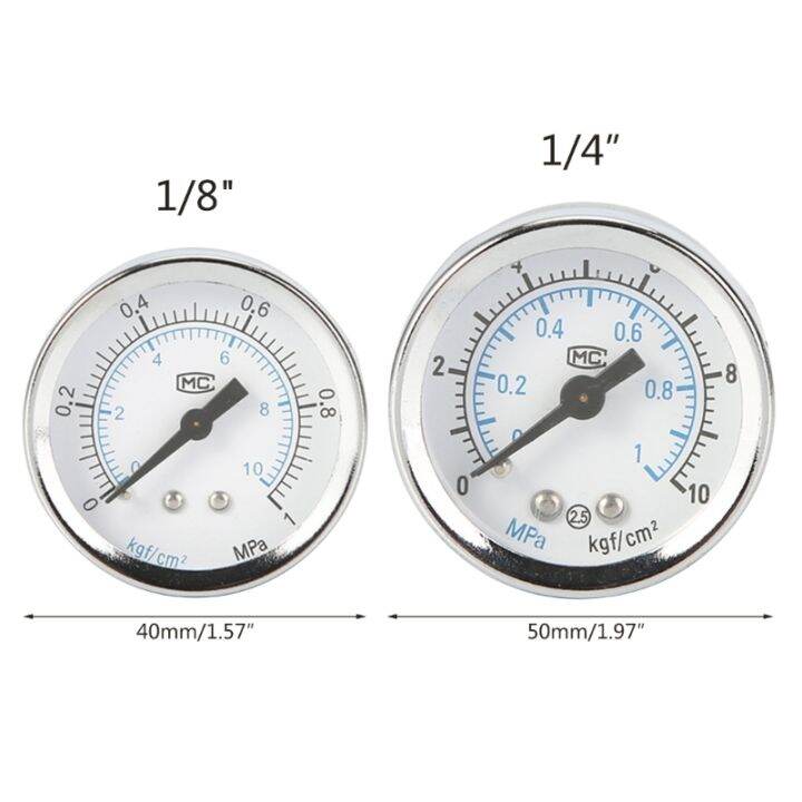 Mini Low Pressure Gauge Back Mount Y40/Y50 Thread Pressure Gauge 01