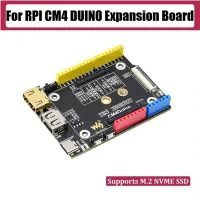 Waveshare Expanding Board CM4 Duino Expansion Board Black Expanding Board for Raspberry Pi Duino Base -Compatible USB M.2 Interface Supporting for Arduino Ecology