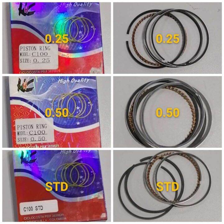 MOTORCYCLE PISTON RING SET FOR C100/DREAM Lazada PH