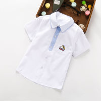 3-11 Years Kids Toddler Boys Shirts Summer Fashion Shorts Sleeve Casual Tops Children Clothes Infant Apparel Tops Short Sleeve T-shirt For Boy Child Casual Cotton Shirts Clothing Infants Tee Shirt Clothes Gentleman Formal Party Blouse