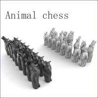 【▼Hot Sales▼】 natuidao13965 โมเดล3d Animal_chess สำหรับ4แกน3d แผนภาพวงกลมเครื่อง Cnc แกะสลักลายหมากรุกไฟล์ Stl