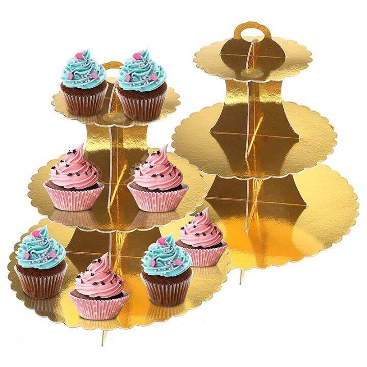 Cake Stands 3 Tier Cardboard Cupcake Stand Afternoon Tea Cake Stand
