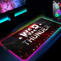 War Thunder Desk Mat Mouse Pad RGB Gaming Large LED Mousepad Pc Accessories Xxl Mause Protector Gamer Keyboard Backlight Mats Basic Keyboards