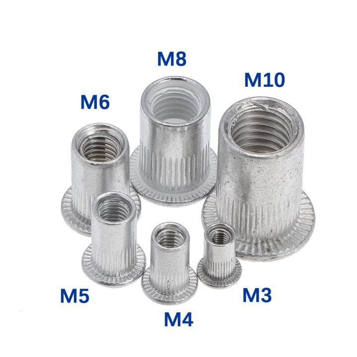 100-150-165-m3-m10-sekrup-baut-paku-keling-buta-benang-metrik-kepala-datar-multi-aluminium-sekrup-rivnut