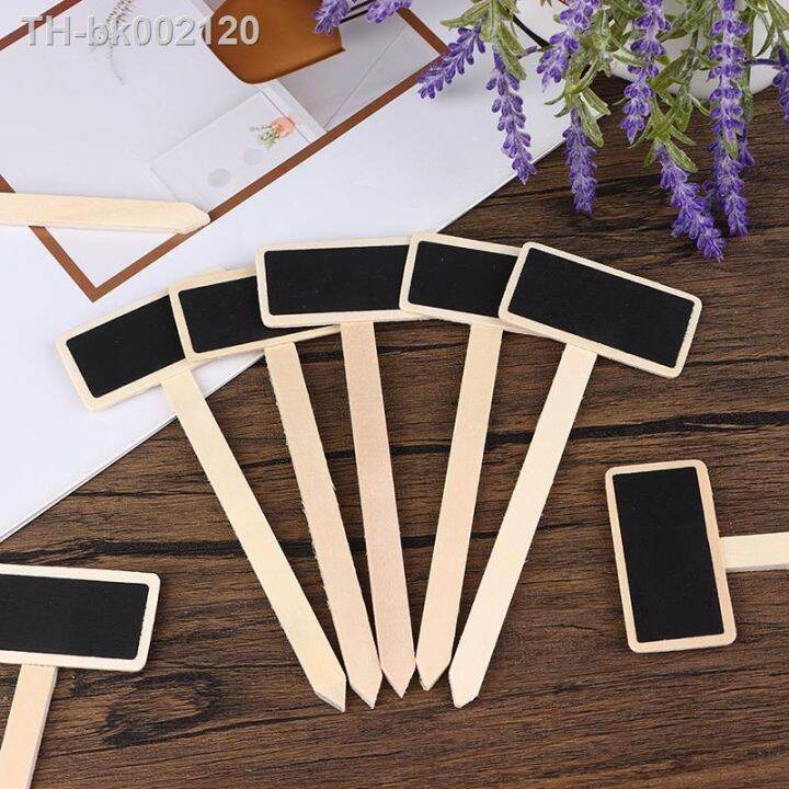 10pcs-mini-plant-labels-wooden-chalkboard-plant-markers-blackboard-signs-garden-flowers-plants-tags-garden-decoration-tools