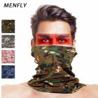 【CW】 MENFLY Camouflage Turban Print Hiking Scarf Polyester Windproof Neck Warm UV Protection Tactical kerchief