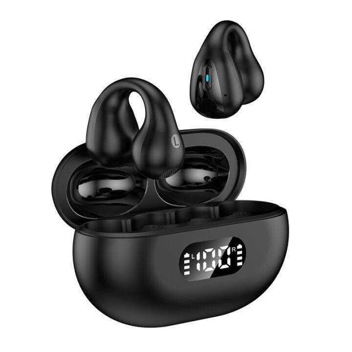 Bluetooth Earphones Clip on Ear Style Earcuffs 5.3 Conduction Wireless