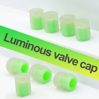 ? AM 4pcs Universal Luminous Valve หมวกวาล์วยางหมวกสำหรับรถจักรยานยนต์รถ