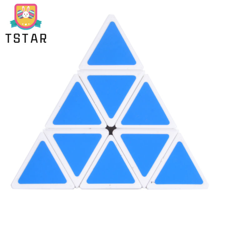 tstarshengshou-ของเล่นเกมส์ประลองความเร็วรูบิคพีระมิดพีระมิดสามเหลี่ยมเกมเพื่อการศึกษาขอบสีขาว
