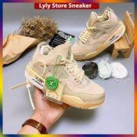 [COD]Air 4 Sneakers In Cream Yellow รองเท้าผ้าใบผู้ชายและผู้หญิงสุดฮอต-Nguyen Love Sneaker