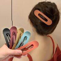 แฟชั่นคลิปผม Duckbill ขนาดใหญ่สไตล์ฝรั่งเศสคลาสสิกพลาสติกลื่นด้านข้างผม Barrette Matte คลิปผมรูปไข่สําหรับผู้หญิงสาว