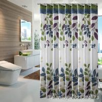 【hot】◎  New high-end shower curtain green bathroom waterproof mildew leaves toilet partition