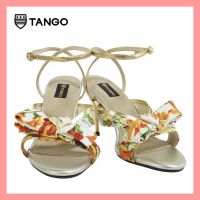 TANGO รองเท้าแฟชั่นสตรีรุ่น SAFARI-B รองเท้าแตะส้นสูง 3 นิ้ว หนังแท้ Floral