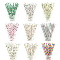 【hot】Football Rainbow 25pcs/lot Paper drinking straws Flamingo Disposable tableware Birthday Wedding Bar Decor Favor Girls Party DIY