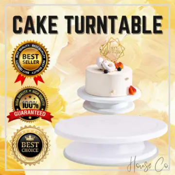 Amazon.com: The Upper Kitchen Cake Spinner – Best Cake Spinner Turntable  for Decorating, Tall Spinning Cake Stand for Decorating, Rotating Cake  Stand, Small Revolving Cake Stand, White Cake Decorating Stand : Home