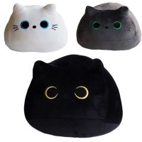 1Pcs Cat Shape Cotton Products Cute Kitty 8cm Nice Gifts Plush Toys Mop Fluff Black Cat Pillow Childrens Toy