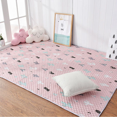 Soft Cotton Carpet Anti-slip Geometric Plant Area Rug Yoga Mat Baby Creeping Mat Carpets for Bedroom Living Room Kitchen
