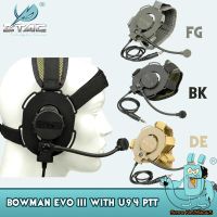 Z Tac หูฟังทหาร Bowman Evo III หูฟังยิงทหารชุดหูฟัง U94 PTT Baofeng สำหรับ Walkie-Talkie PTT Softair