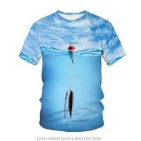 Summer Fishing Enthusiasts 3D Printed Fish Pattern T-shirt Harajuku Clothes Casual Fashion Summer Fishing Mens Clothing