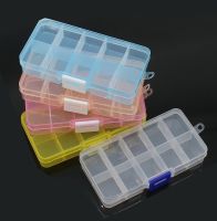 【hot】﹍﹉♕  10 Slots Separable Colorful Jewelry Storage Parts Screw Beads Organizer Plastic