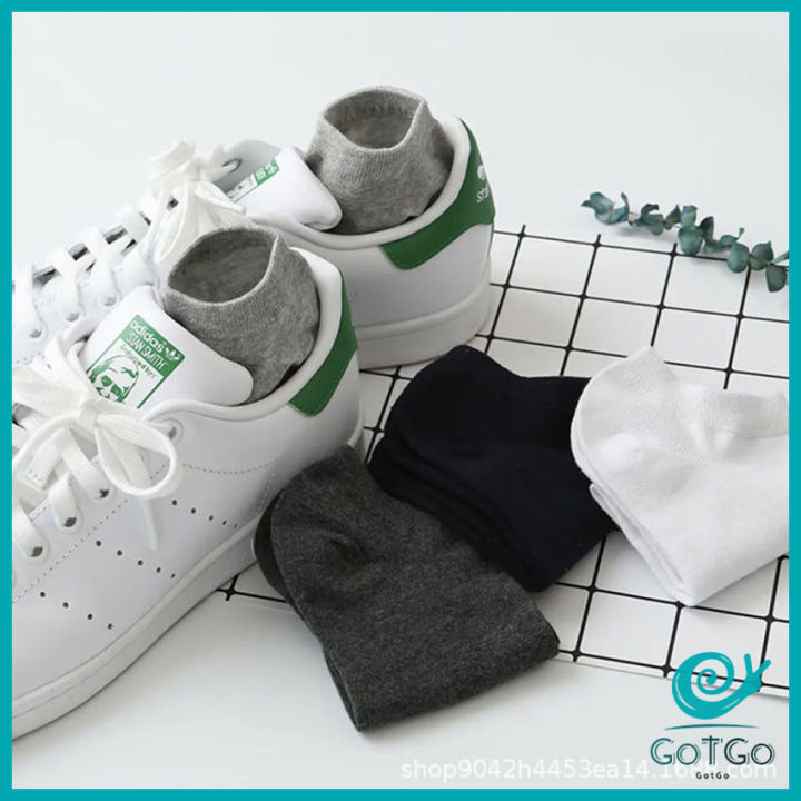 gotgo-ถุงเท้าข้อสั้น-ถุงเท้าระบายอากาศดี-เนื้อผ้านุ่ม-เลือกสีได้