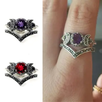 Mens amethyst wedding on sale ring