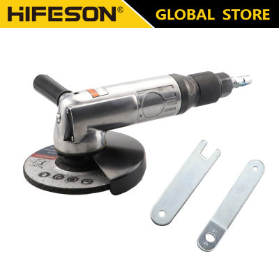 HIFESON เครื่องบดมุมนิวเมติกแบบพกพาเครื่องบดขัด5นิ้ว125มม. Air Power เครื่องมือบดเครื่องมือสนิมอุตสาหกรรมเกรด Equipment