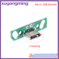 Xuyongming สำหรับไมโครดาต้าแจ็คสายชาร์จ Papan Ujian พร้อมส่วนหัวของขา90องศาไมโคร USB หัวต่อชายหญิง