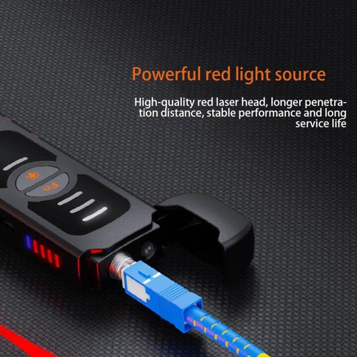 fiber-optic-tester-pen-type-red-light-visual-fault-locator-rechargeable-optical-cable-test-optical-power-meter-5mw