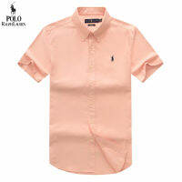 Original Ralph Lauren_ shirt short sleeve white color male High-End wearing of formal put for special work slim size trend Oxford Paul shirt short sleeve