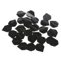 【HOT SALE】30 Pcs High Quality Simple Pure Black PET Dart Flights