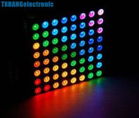 【New-store】 MSale point แผงควบคุมโมดูลขั้วบวกแบบแสดงผลด็อตเมทริกซ์ RGB LED ขนาด5มม. 8*8 8X8